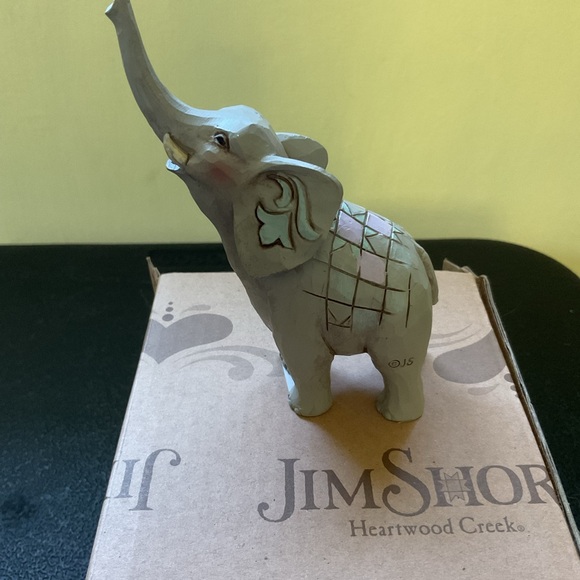 NIB Jim Shore Elephant Raised Trunk Figurine Heartwood Creek - Picture 5 of 10